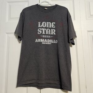 Lone Star Beer Armadillo Brewery Graphic Tee - Heather Charcoal - Medium (?)